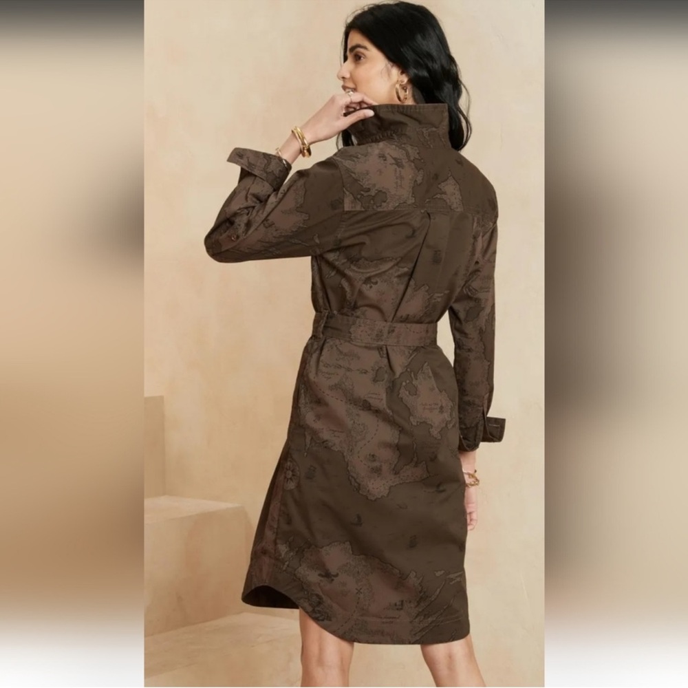 Banana Republic Safari Utility Shirt Jacket Dress Small NWOT - Picture 2 of 13